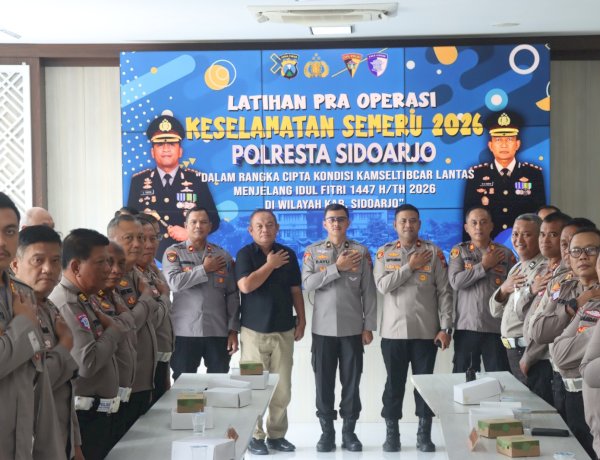 Polresta Sidoarjo Gelar Latpra Ops Keselamatan Semeru 2026